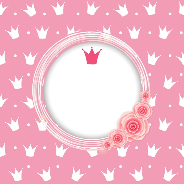 Vector ilustración de vector de fondo de corona de princesa.