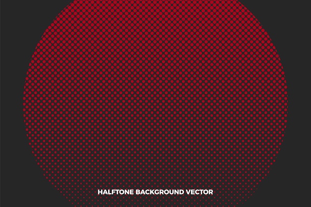 Ilustración de vector de fondo degradado rojo semitono.