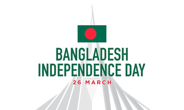 Ilustración de Vector de fondo del día de la independencia de Bangladesh