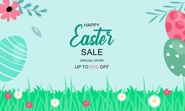 Ilustración de vector de fondo de diseño de feliz día de Pascua