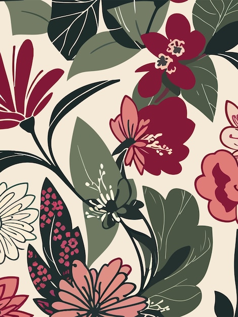 Ilustración de vector de fondo floral