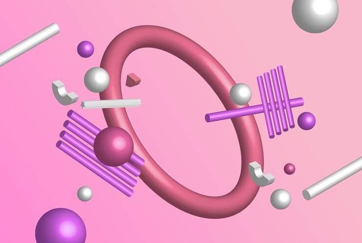 Vector ilustración de vector de fondo de formas geométricas 3d abstracto