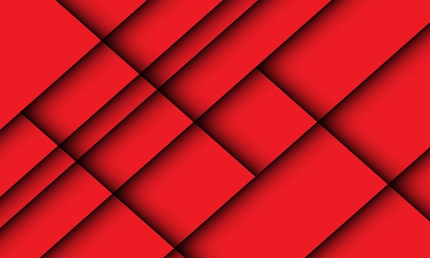 Ilustración de vector de fondo futurista moderno diseño abstracto geométrico cuadrado rojo sombra negra.