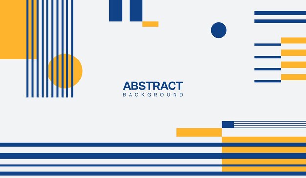 Ilustración de vector de fondo geométrico abstracto azul y amarillo