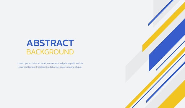 Ilustración de vector de fondo geométrico abstracto azul y amarillo