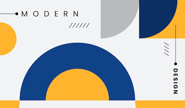 Ilustración de vector de fondo geométrico abstracto azul y amarillo