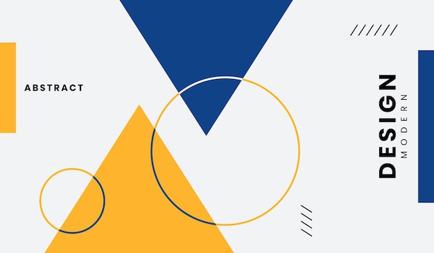 Ilustración de vector de fondo geométrico abstracto azul y amarillo