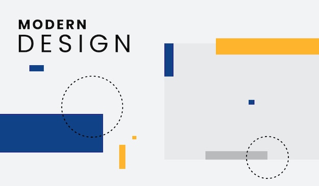 Ilustración de vector de fondo geométrico abstracto azul y amarillo