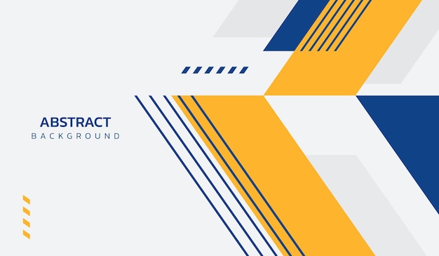 Ilustración de vector de fondo geométrico abstracto azul y amarillo