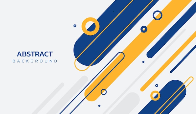Ilustración de vector de fondo geométrico abstracto azul y amarillo