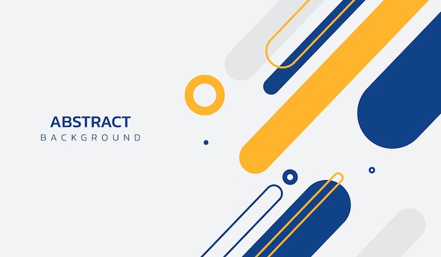 Ilustración de vector de fondo geométrico abstracto azul y amarillo