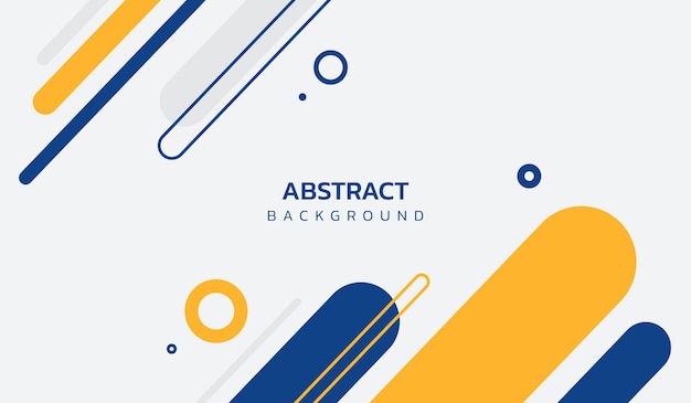 Ilustración de vector de fondo geométrico abstracto azul y amarillo