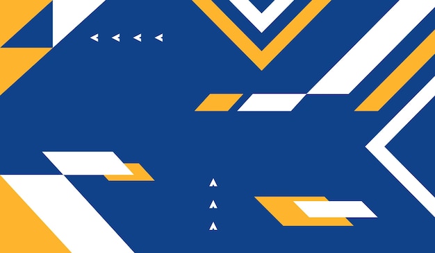Ilustración de vector de fondo geométrico abstracto azul y amarillo