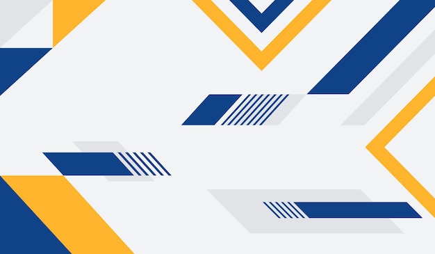 Ilustración de vector de fondo geométrico abstracto azul y amarillo