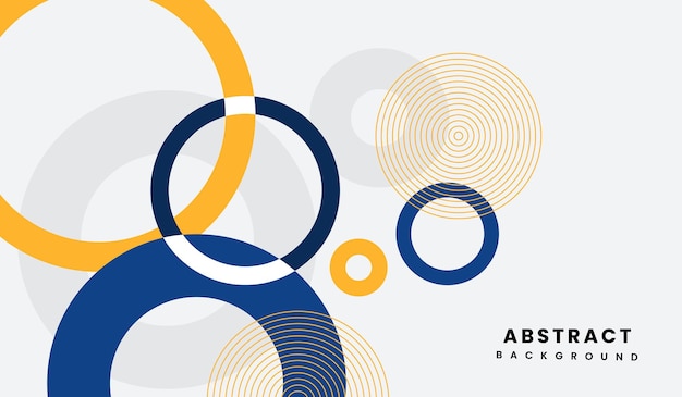 Ilustración de vector de fondo geométrico abstracto azul y amarillo
