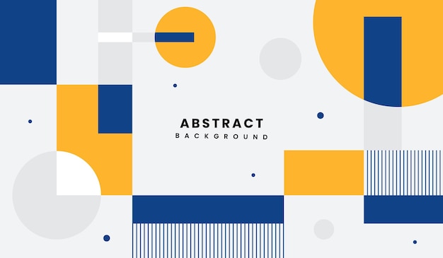 Ilustración de vector de fondo geométrico abstracto azul y amarillo