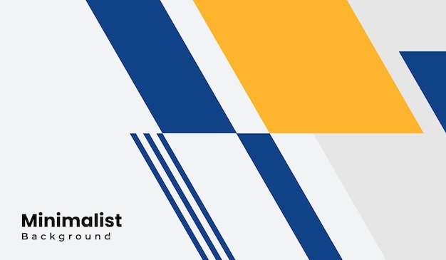 Ilustración de vector de fondo geométrico abstracto azul y amarillo