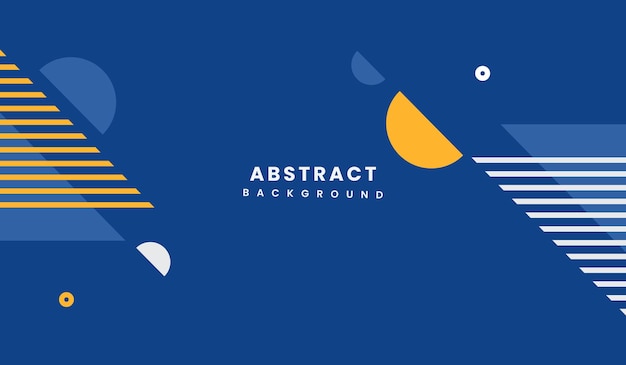 Ilustración de vector de fondo geométrico abstracto azul y amarillo