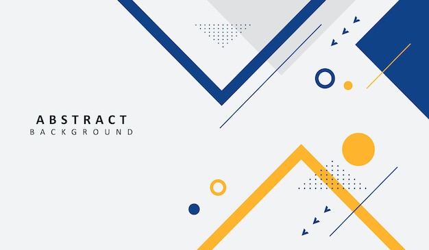 Ilustración de vector de fondo geométrico abstracto azul y amarillo