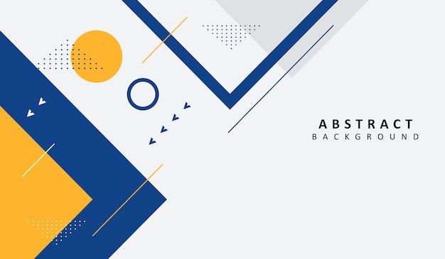 Ilustración de vector de fondo geométrico abstracto azul y amarillo