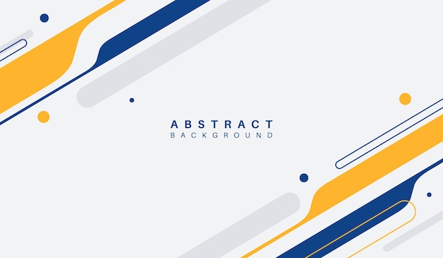 Ilustración de vector de fondo geométrico abstracto azul y amarillo