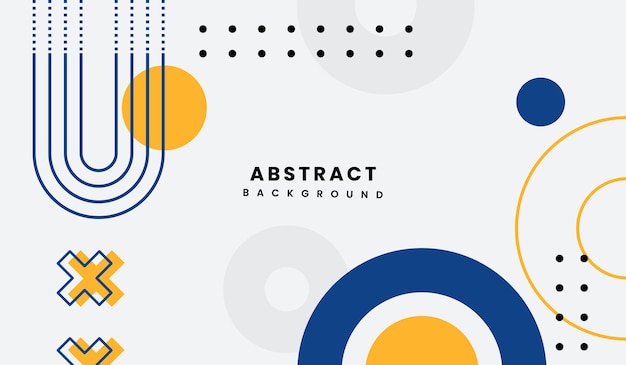 Ilustración de vector de fondo geométrico abstracto azul y amarillo