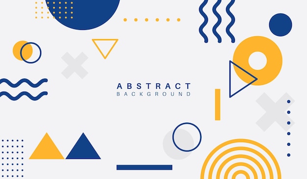 Ilustración de vector de fondo geométrico abstracto azul y amarillo