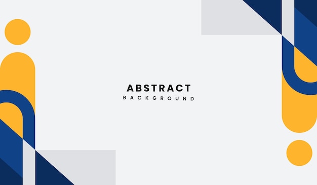 Ilustración de vector de fondo geométrico abstracto azul y amarillo