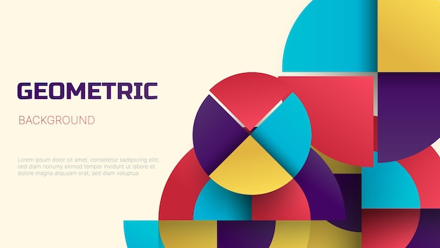 Ilustración de vector de fondo geométrico colorido abstracto