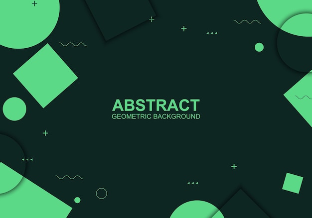 Ilustración de vector de fondo geométrico verde moderno abstracto