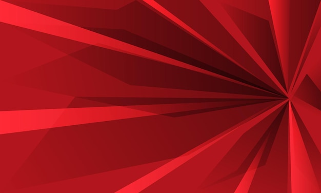 Ilustración de vector de fondo geométrico de zoom de velocidad rojo abstracto.