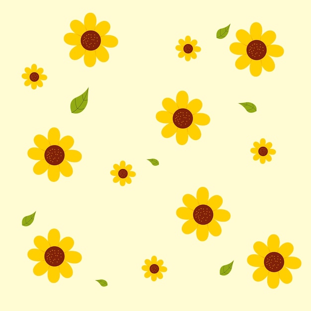 Ilustración de vector de fondo de girasol