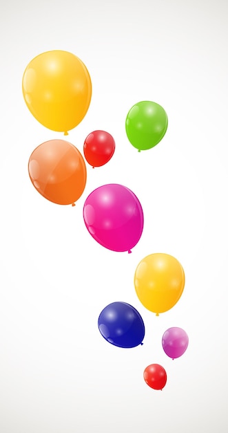 Ilustración de vector de fondo de globos brillantes de color