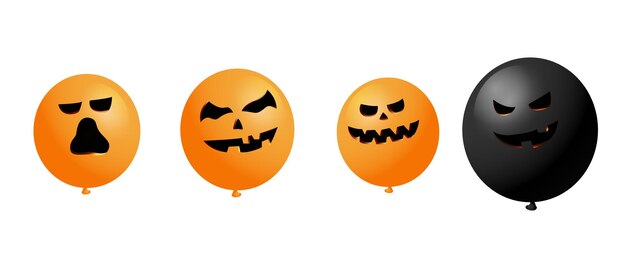 Ilustración de vector de fondo hermoso diseño de globo de Halloween