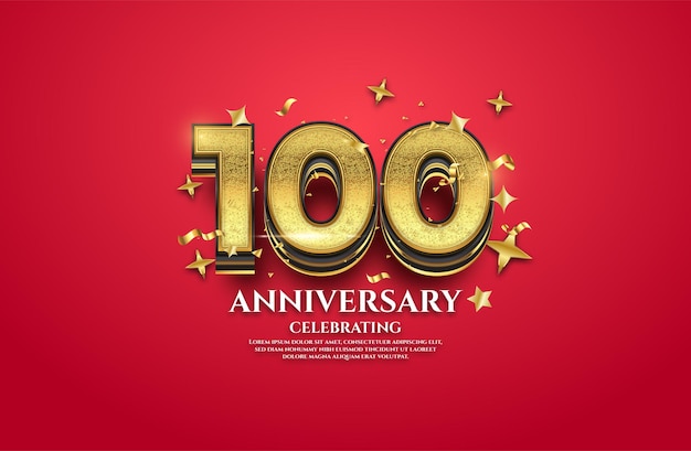 Ilustración de vector de fondo de ilustración de 100 aniversario