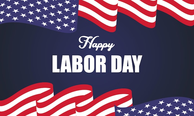 Ilustración de vector de fondo de ilustración de Estados Unidos del Día del Trabajo