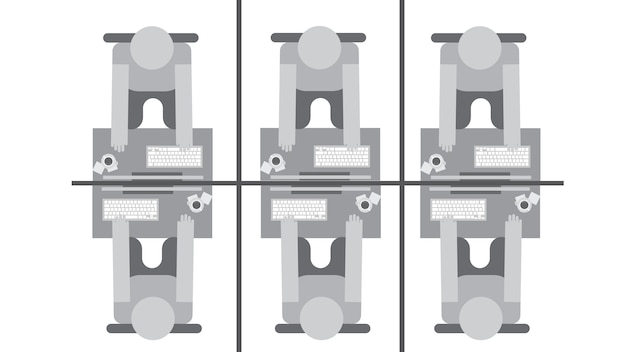 Ilustración de vector de fondo de lugar de oficina