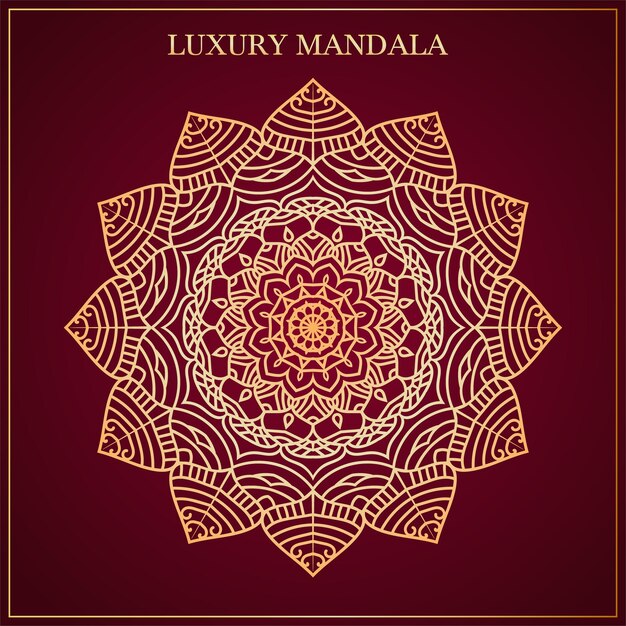 Vector ilustración de vector de fondo de lujo de mandala