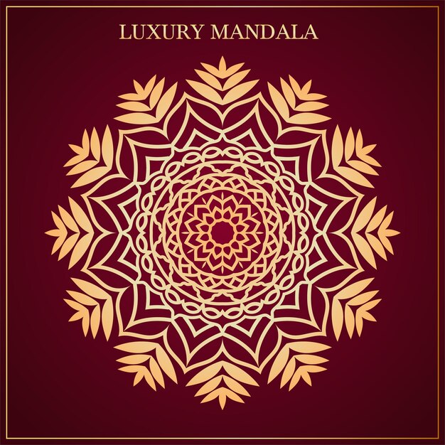 Ilustración de Vector de fondo de lujo de Mandala