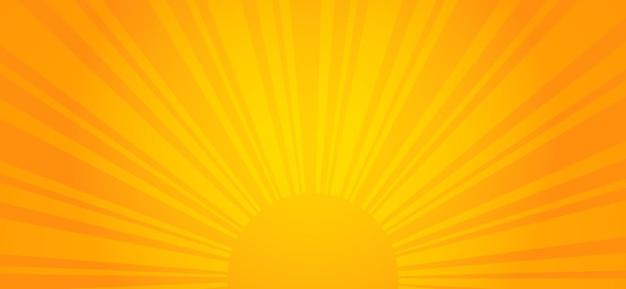 Ilustración de vector de fondo naranja amanecer de energía solar