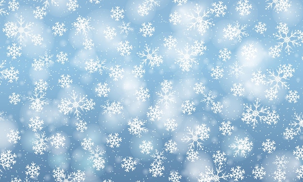 Ilustración de Vector de fondo de nieve que cae