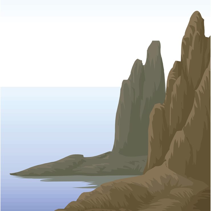 Vector ilustración de vector de fondo de paisaje de naturaleza de mar