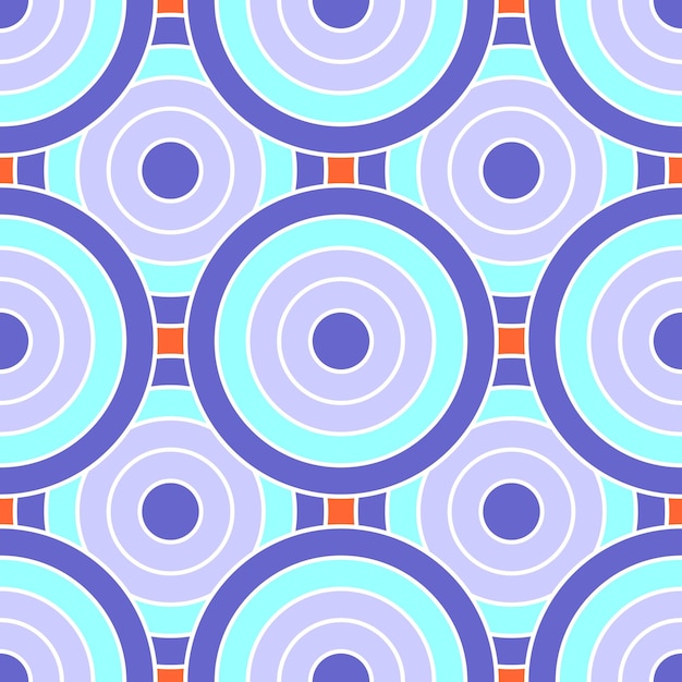 Ilustración de vector de fondo de patrón cuadrado y círculo colorido