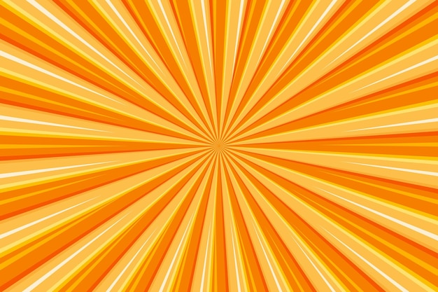 Vector ilustración de vector de fondo de patrón de rayos de luz naranja abstracto sunburst