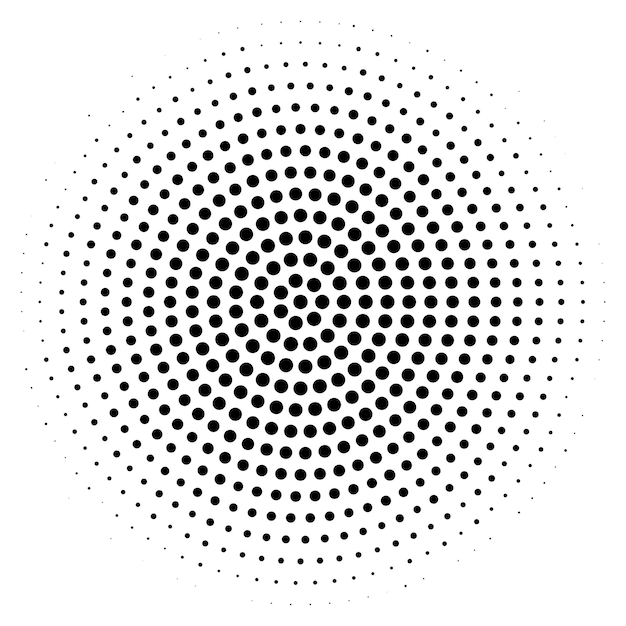 Ilustración de vector de fondo punteado círculo abstracto