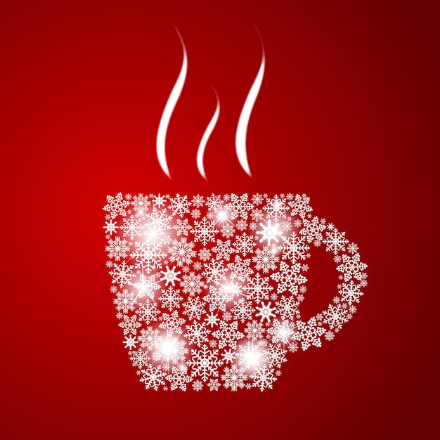 Ilustración de vector de fondo de taza de café de Navidad