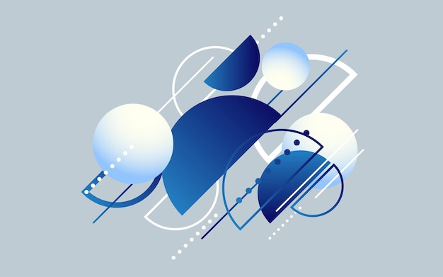 Ilustración de Vector de fondo de tecnología moderna azul abstracto