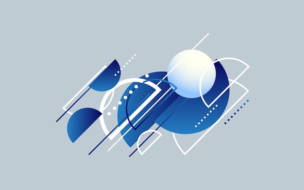 Ilustración de Vector de fondo de tecnología moderna azul abstracto