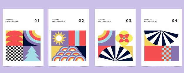 Ilustración del vector de fondo vertical geométrico de la forma para el diseño a4