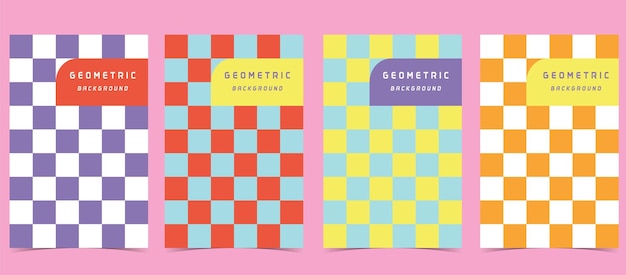 Ilustración del vector de fondo vertical geométrico de la forma para el diseño a4
